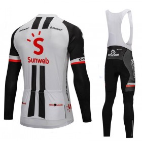 Tenue Cycliste Manches Longues et Collant à Bretelles 2018 Team Sunweb N001
